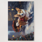 Corgi Weihnachtsfestive Saison Puzzle (Vertikal)
