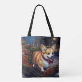 Corgi Weihnachtsfestzeit Tasche (Rückseite)