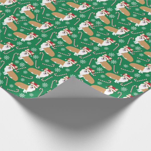 Corgi-Weihnachtsgebäck Geschenkpapier (Ecke)