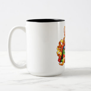 Corgi-Weihnachtsgeschenk-Stapel Zweifarbige Tasse
