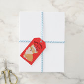 Corgi Weihnachtsgeschenk-Tag Geschenkanhänger (Mit Garn)