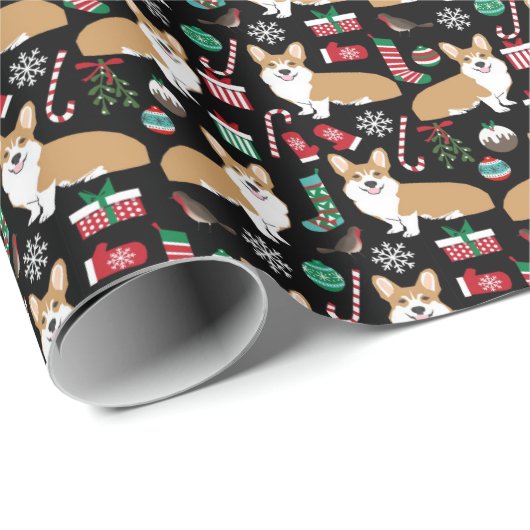 Corgi Weihnachtsgeschenk Wrap Geschenkpapier (Rolleneckpunkt)