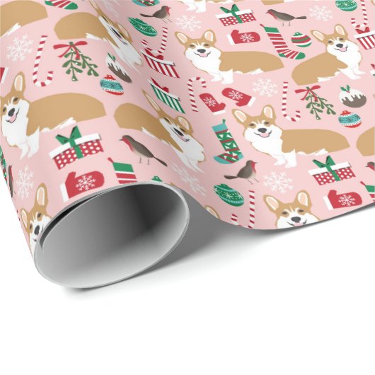 Corgi Weihnachtsgeschenk Wrap Geschenkpapier (Rolleneckpunkt)