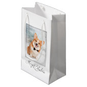 Corgi Weihnachtsgeschenktasche Kleine Geschenktüte (Vorderseite Schrägansicht)