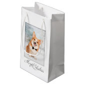 Corgi Weihnachtsgeschenktasche Kleine Geschenktüte (Rückseite Schrägansicht)