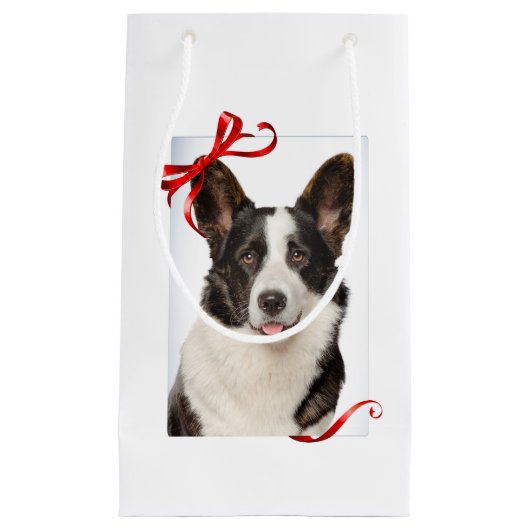 Corgi Weihnachtsgeschenktasche Kleine Geschenktüte (Vorderseite)