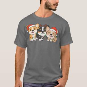Corgi Weihnachtshunde Weihnachtstiere Niedliche Hu T-Shirt