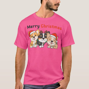 Corgi Weihnachtshunde Weihnachtstiere Niedliche Hu T-Shirt