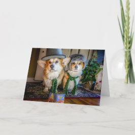 Corgi Weihnachtskarte Karte