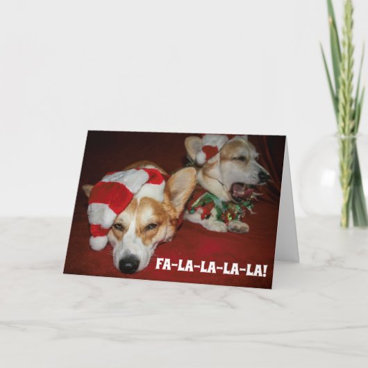 Corgi-Weihnachtskarte Karte (Vorderseite)