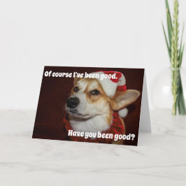 Corgi Weihnachtskarte Karte
