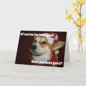 Corgi Weihnachtskarte Karte (Gelbe Blume)