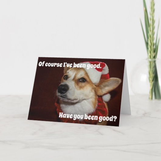 Corgi Weihnachtskarte Karte (Vorderseite)
