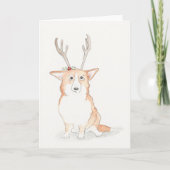 Corgi Weihnachtskarte Karte (Vorderseite)