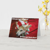 Corgi-Weihnachtskarte Karte (Gelbe Blume)
