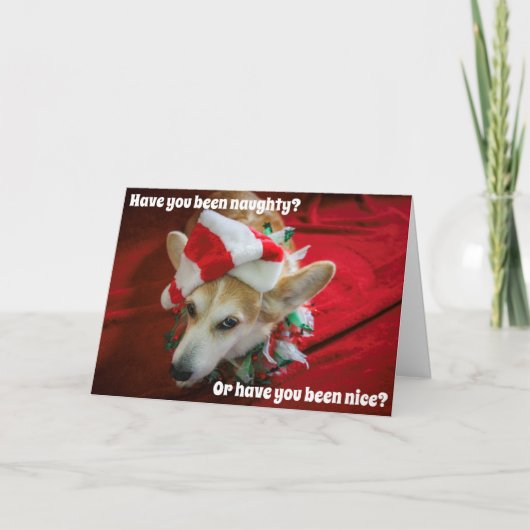 Corgi-Weihnachtskarte Karte (Vorderseite)