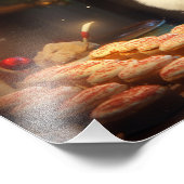 Corgi Weihnachtskost Feiertag Fotodruck (Ecke)