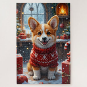 Corgi-Weihnachtskunst Puzzle