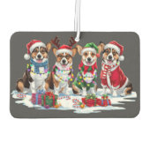 Corgi Weihnachtsleuchten - Adventure Design Autolufterfrischer (Rückseite)