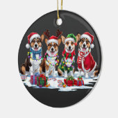 Corgi Weihnachtsleuchten - Adventure Design Keramik Ornament (Links)
