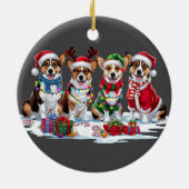Corgi Weihnachtsleuchten - Adventure Design Keramik Ornament (Hinten)
