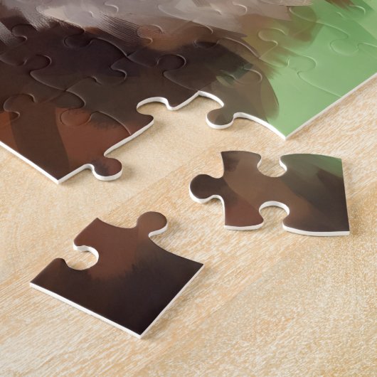 Corgi Weihnachtsmalerei Puzzle (Seite)