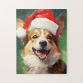 Corgi Weihnachtsmalerei Puzzle (Vertikal)