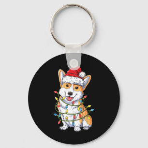 Corgi Weihnachtsmann Weihnachtsbaum Lichter Xmas J Schlüsselanhänger