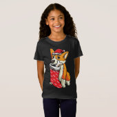 Corgi Weihnachtsmannmütze Christmas Pajama Niedlic T-Shirt (Vorne ganz)
