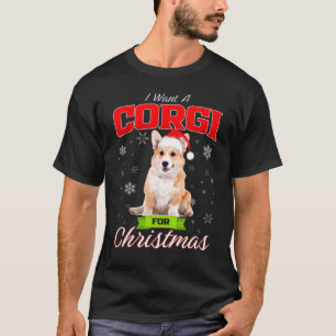 Corgi Weihnachtsmannmütze Xmas Wollte ich einen Co T-Shirt