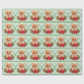 Corgi-WeihnachtsPackpapier Geschenkpapier (Flach)