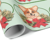 Corgi-WeihnachtsPackpapier Geschenkpapier (Rolleneckpunkt)