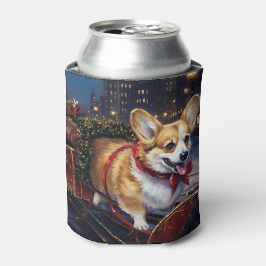 Corgi Weihnachtssaison Dosenkühler (Kanne Vorderseite)