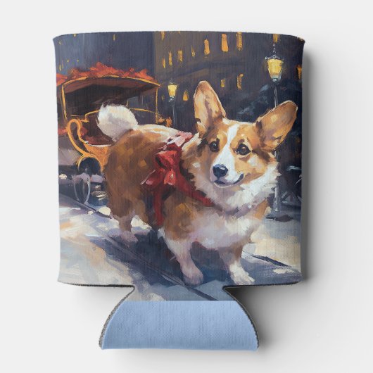 Corgi Weihnachtssaison Dosenkühler (Rückseite)