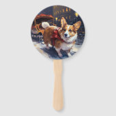 Corgi Weihnachtssaison Fächer (Vorderseite)