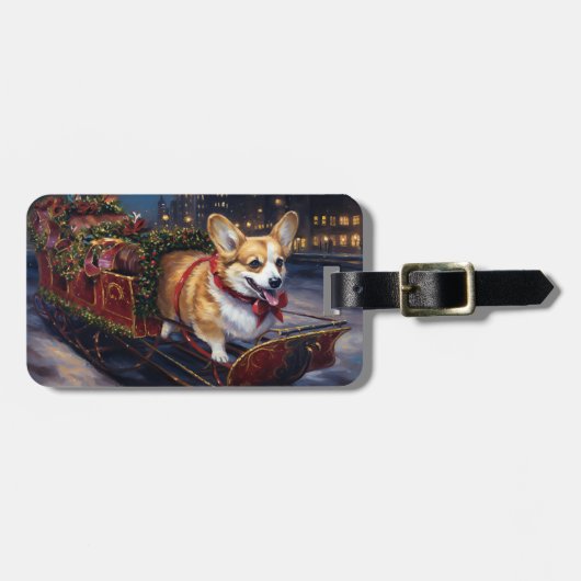 Corgi Weihnachtssaison Gepäckanhänger (Vorderseite horizontal)