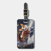 Corgi Weihnachtssaison Gepäckanhänger (Vorderseite vertikal)
