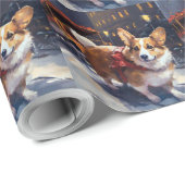 Corgi Weihnachtssaison Geschenkpapier (Rolleneckpunkt)