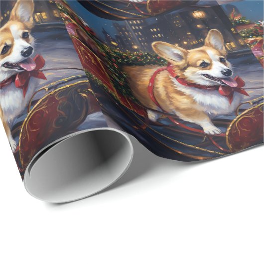 Corgi Weihnachtssaison Geschenkpapier (Rolleneckpunkt)