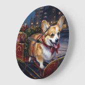 Corgi Weihnachtssaison Große Wanduhr (Winkel)
