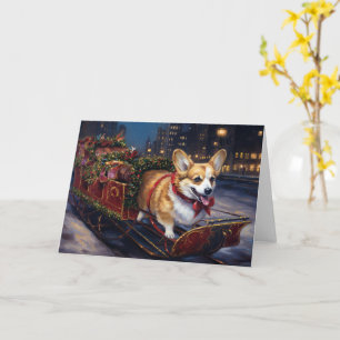 Corgi Weihnachtssaison Karte