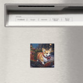 Corgi Weihnachtssaison Magnet (In Situ (Geschirrspüler))