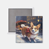 Corgi Weihnachtssaison Magnet (Vorderseite/Rückseite)