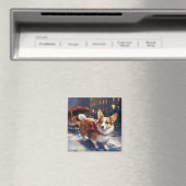 Corgi Weihnachtssaison Magnet (In Situ (Geschirrspüler))