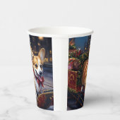 Corgi Weihnachtssaison Pappbecher (Rechts)