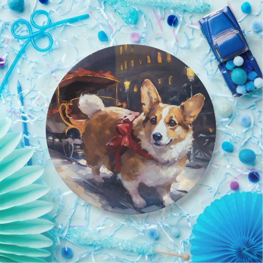 Corgi Weihnachtssaison Pappteller (Party)