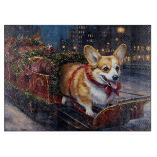 Corgi Weihnachtssaison Schneidebrett