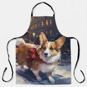 Corgi Weihnachtssaison Schürze (Vorderseite)