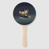 Corgi Weihnachtsschnee Winter Fächer (Vorderseite)