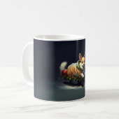 Corgi Weihnachtsschnee Winter Kaffeetasse (Vorderseite Links)